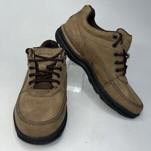 Rockport World Tour Classic Walking Shoes Mens 8.5 Brown Nubuck Leather K71181